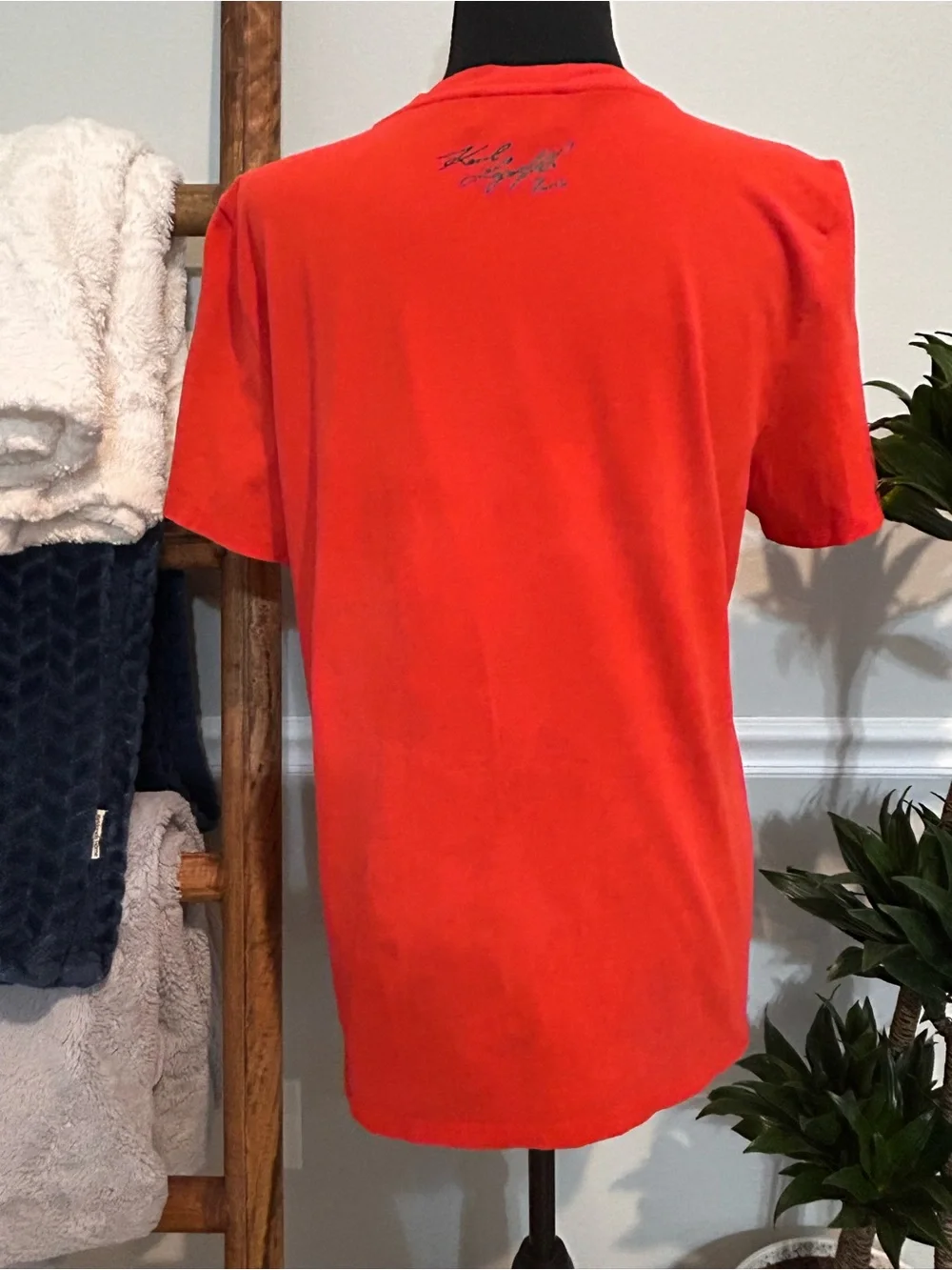 Karl Lagerfeld Kids Red Paris Cat Graphic Tee Size Medium